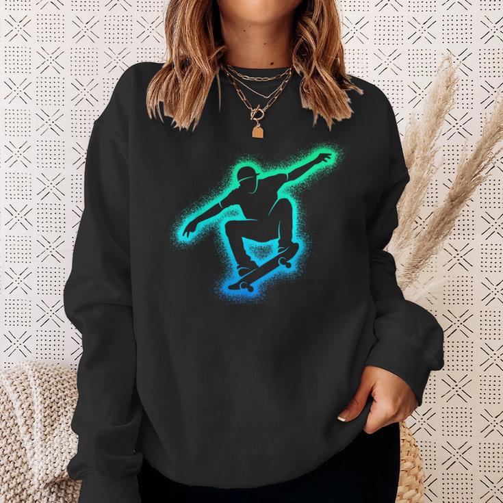 Skating Skateboarder Skater Children's Boys Skateboard Sweatshirt Geschenke für Sie