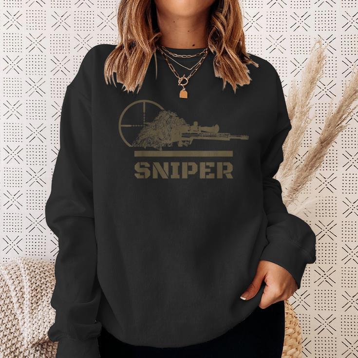 Sniper Ghillie Suit And Crosshair Military Sweatshirt Geschenke für Sie