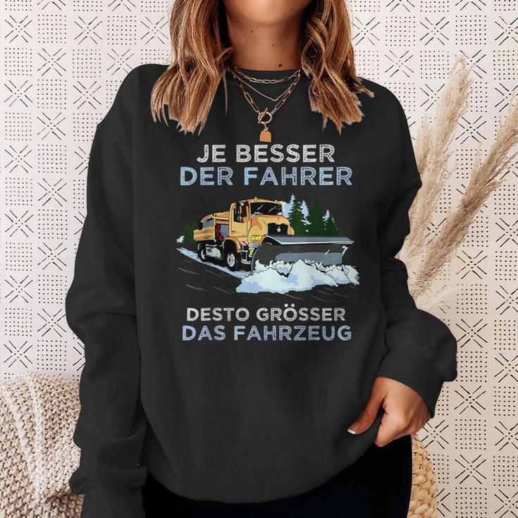 Snow Plough Saying Winter Service Snow Clearing Device Snow Plough Sweatshirt Geschenke für Sie