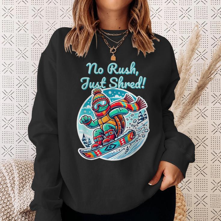 Snowboard Turtle Snowboard Winter Turtle Sweatshirt Geschenke für Sie