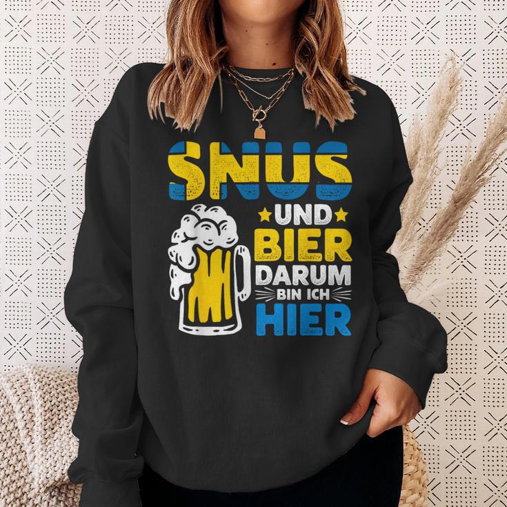 Snus Darum Bin Ich Hier Swedish Chewing Tobacco Sweatshirt Geschenke für Sie