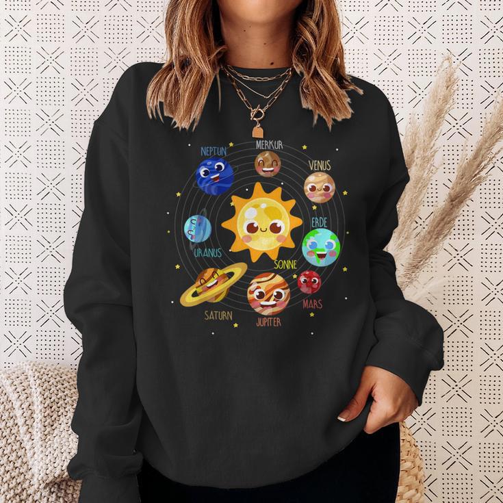 Sonnensystem Planet Weltraum Planeten Kinder Astronaut Sweatshirt Geschenke für Sie