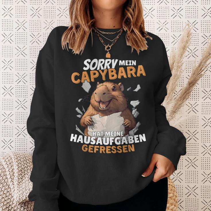 Sorry Mein Capybara Hat Meine Hausaufgaben Gefressen Sweatshirt Geschenke für Sie