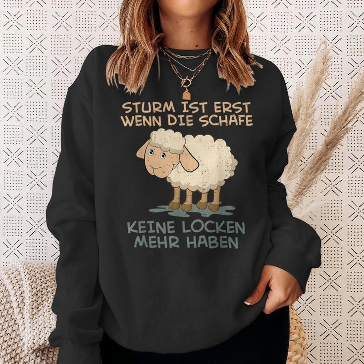 Storm Ist Erst Wenn Die Sheep Keine Locken Mehr Haben Sheep Sweatshirt Geschenke für Sie