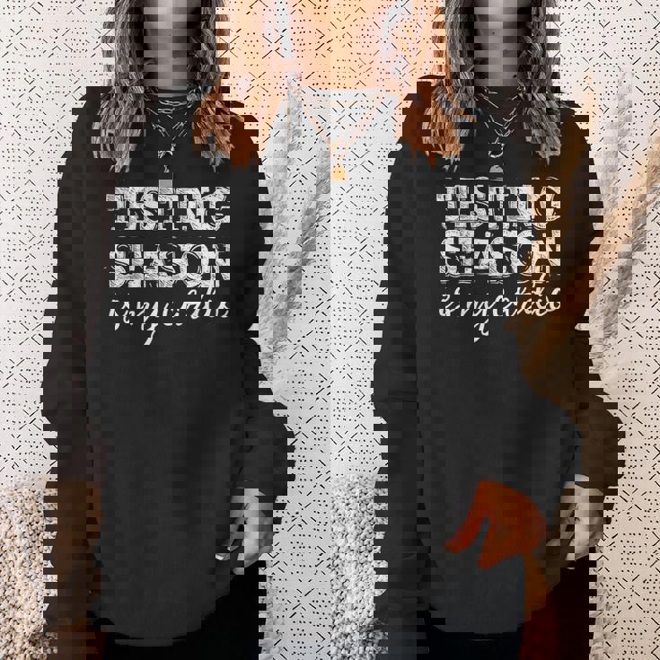 Testing Season Is My Cardio Teacher Principal Fitness Sweatshirt Gifts for Her
