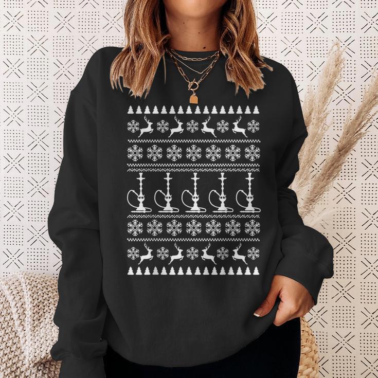 Ugly Christmas Shisha Water Pipe Christmas Sweatshirt Geschenke für Sie