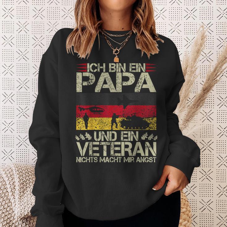 Veteran Father's Day Oak Leaves Soldier And Dad Sweatshirt Geschenke für Sie