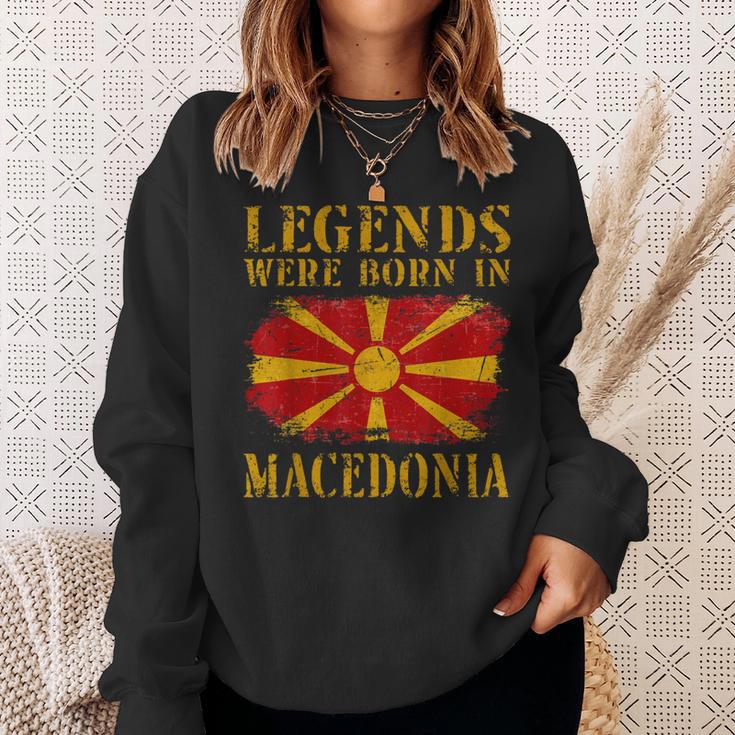 Vintage Macedonian Flag S Sweatshirt Geschenke für Sie