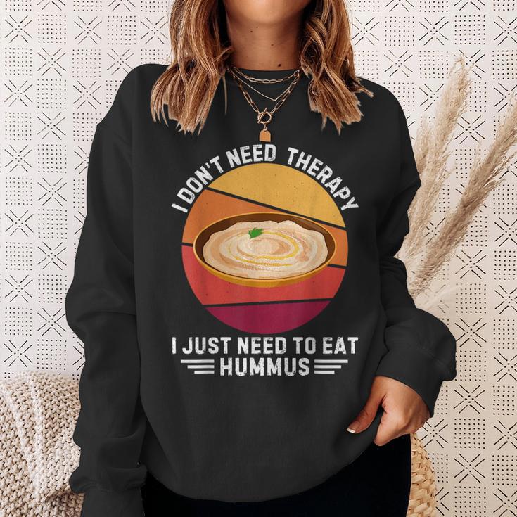 Vintage Je N'ai Pas Besoin De Thérapie J'ai Juste Besoin De Manger Du Houmous Sweater e Cadeaux pour elle