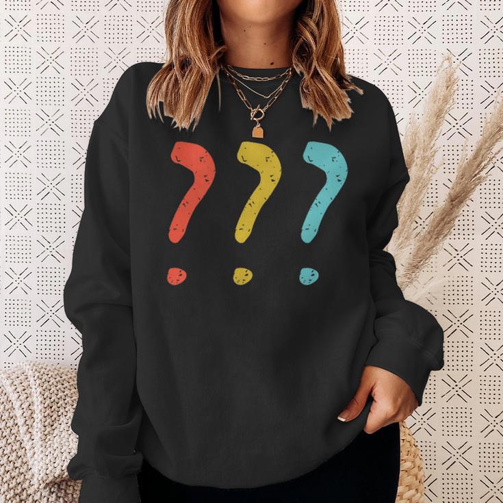 Vintage Question Mark Sweatshirt Geschenke für Sie