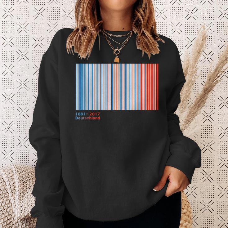 Warmth Stripes Germany Annual Temperatures Sweatshirt Geschenke für Sie