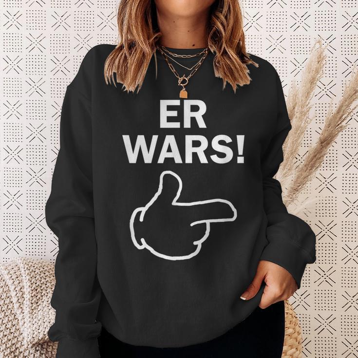 He Wars Saying Comic Hand Fun Sweatshirt Geschenke für Sie