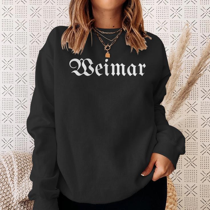 Weimar Homeland City Region Old German Writing Sweatshirt Geschenke für Sie