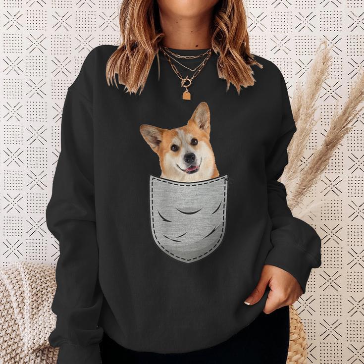 Welsh Corgi Pembroke Chest Pocket For Dog Owners Sweatshirt Geschenke für Sie