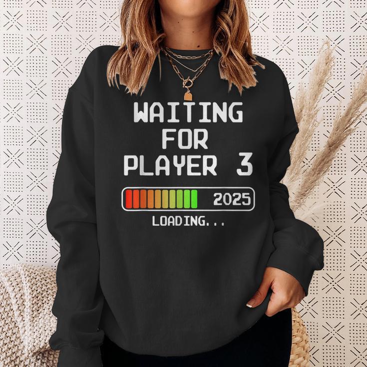 Werdender Papa 2025 Waiting For Player 3 Loading Pregnant Sweatshirt Geschenke für Sie