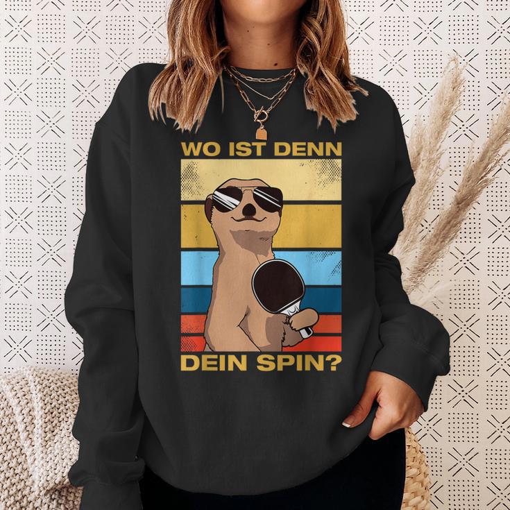 Where's Dein Spin Table Tennis Table Tennis Player Sweatshirt Geschenke für Sie