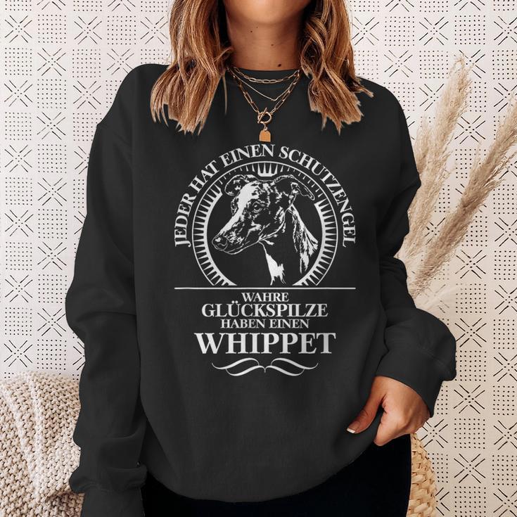 Whippet Guardian Angel Dog Greyhound Dog Saying Sweatshirt Geschenke für Sie