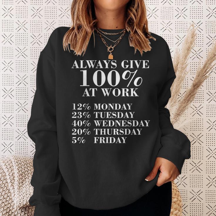 Worker Always Give 100 At Work Sweatshirt Geschenke für Sie