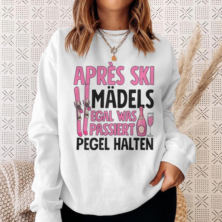 Apres Ski Mädels Egal Was Passiert Pegel Halten Sweatshirt Geschenke für Sie