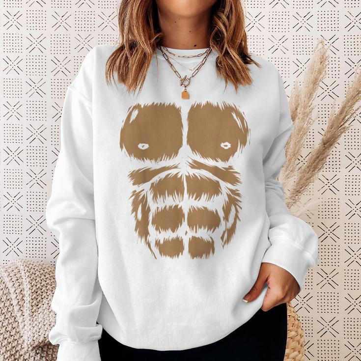 Carnival Costume Gorilla Aaffe Fancy Dress Carnival Brown Sweatshirt Geschenke für Sie