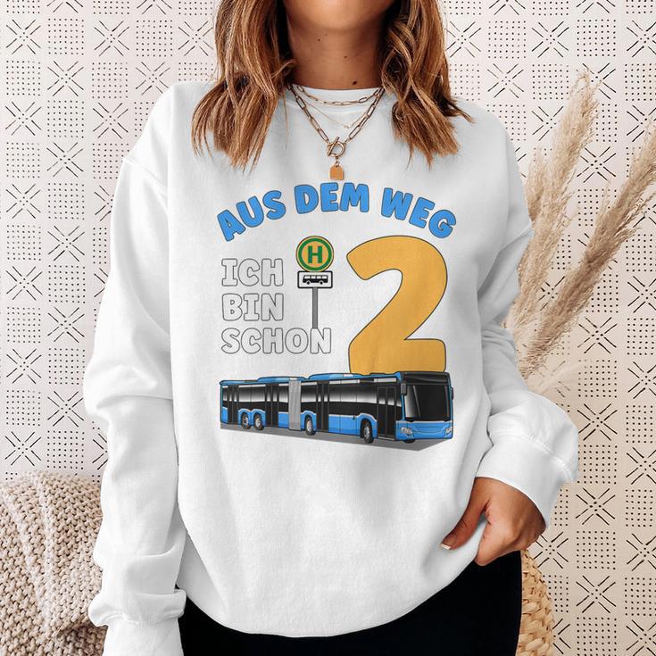 Children's 2 Years Boy Little Bus Driver 2Nd Birthday Bus Articulated Bus Sweatshirt Geschenke für Sie