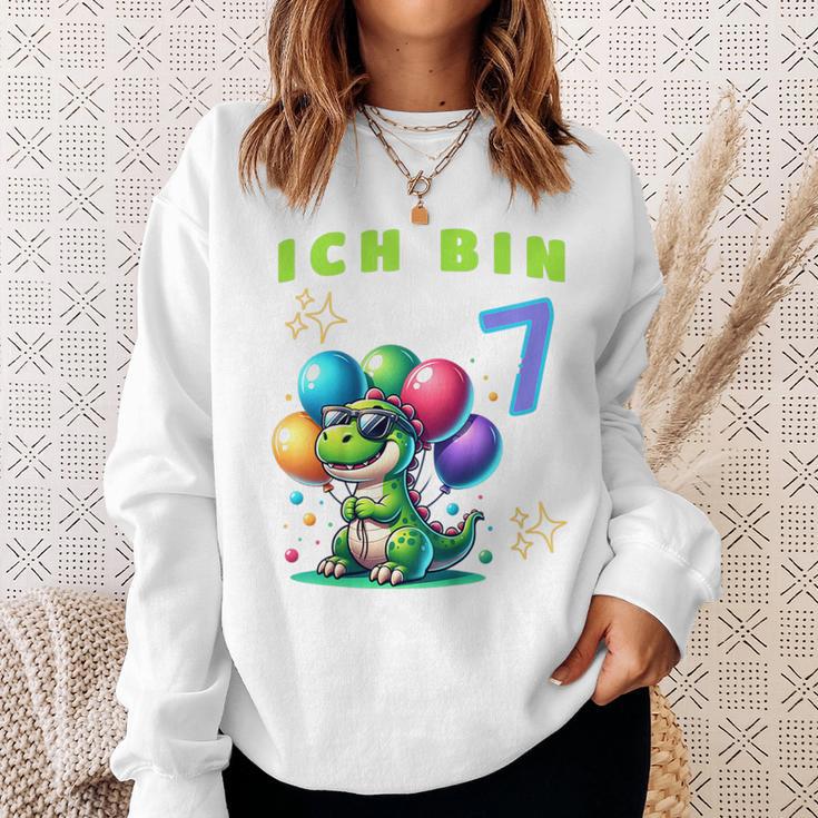 Children's Dino Children's Ich Bin Sieben 7 Jahre Alt Sweatshirt Geschenke für Sie