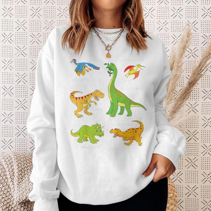 Children's Dinosaur Popular Dinos With Name Sweatshirt Geschenke für Sie