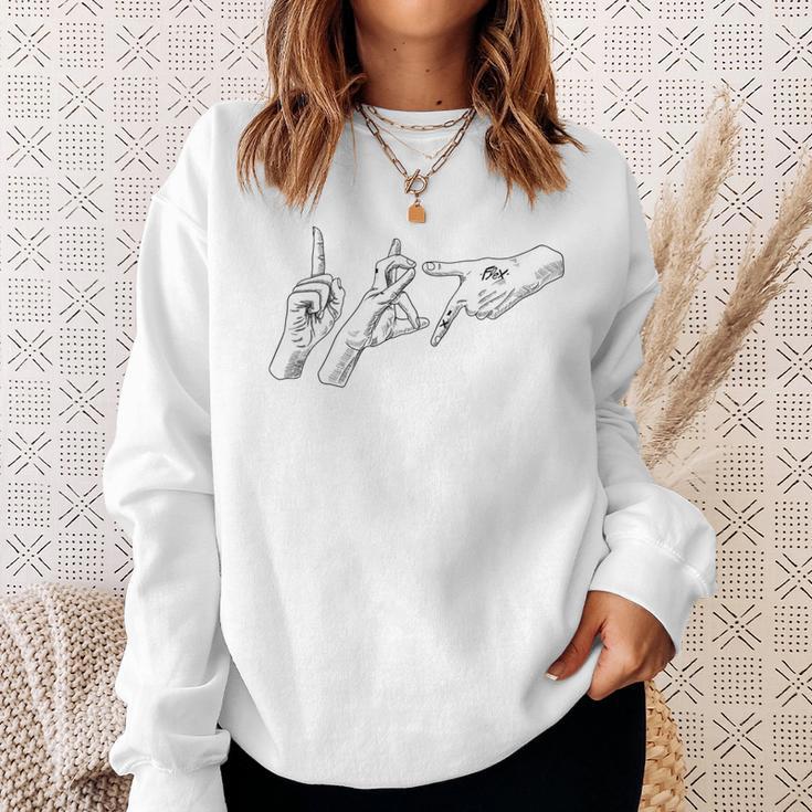 Deutschrap Hip Hop 187 Hand Shield Gesture Sweatshirt Geschenke für Sie