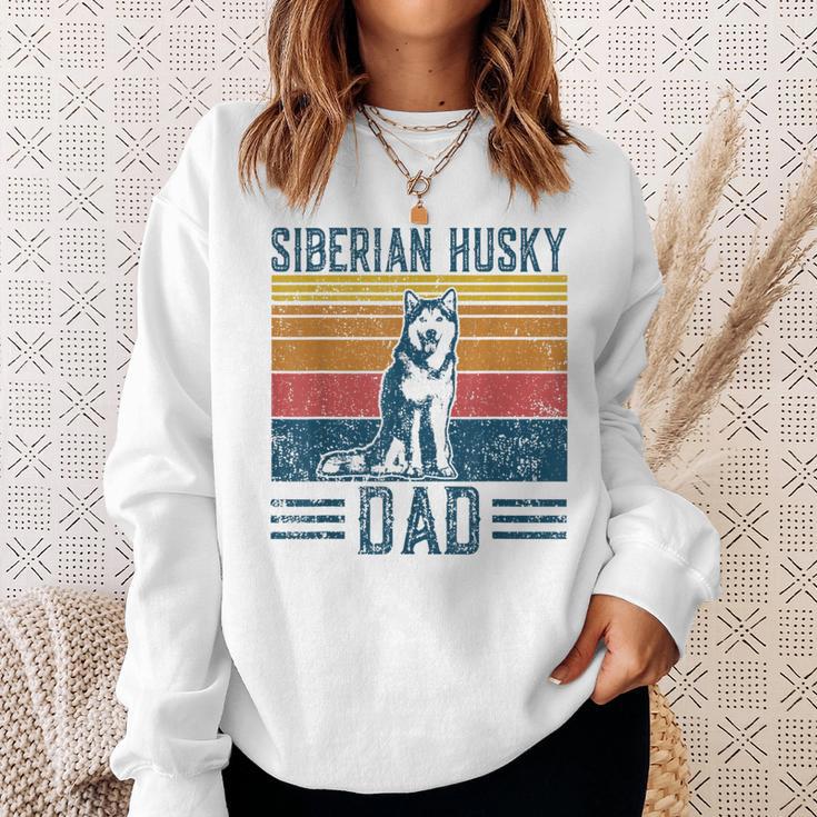 Dog Husky Papa -Intage Siberian Husky Dad Sweatshirt Geschenke für Sie