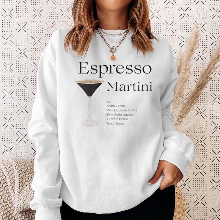 Espresso Martini With Recipe And Glass Sweatshirt Geschenke für Sie