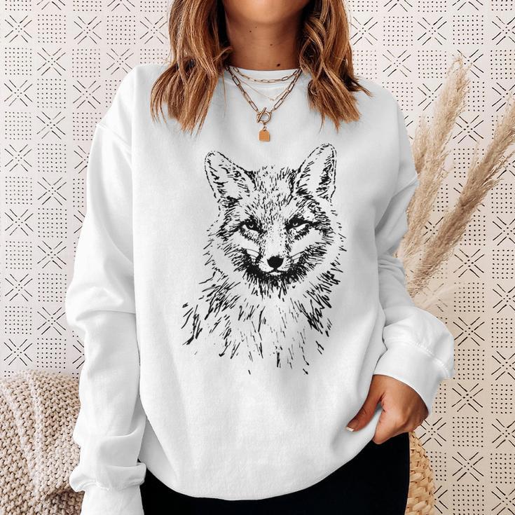 Fox Lovers Fox Motif Animals Gray Sweatshirt Geschenke für Sie