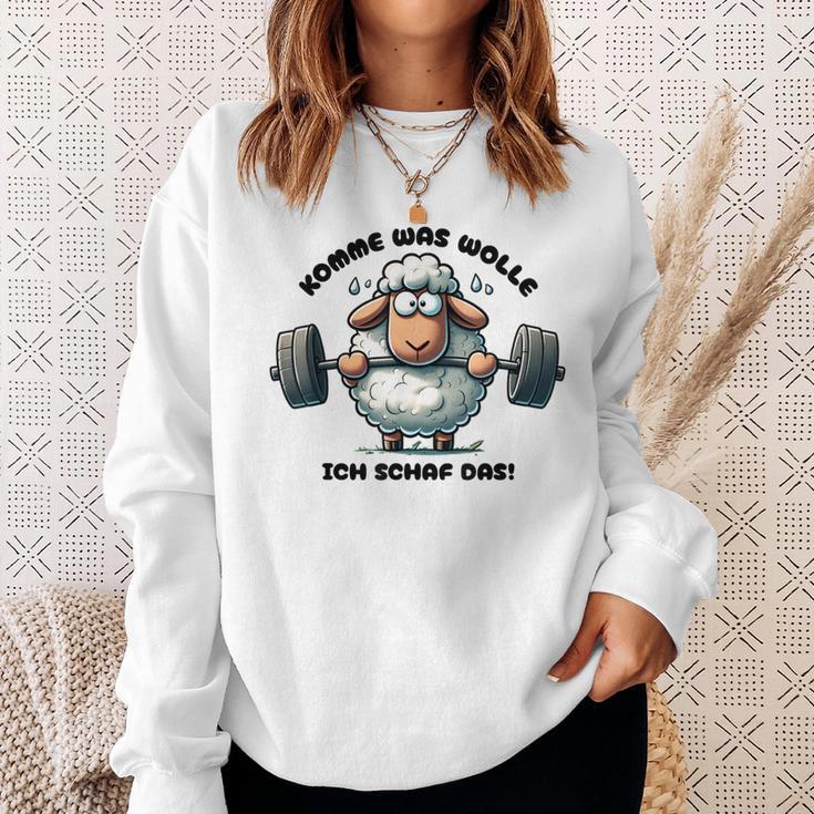 Sheep Motivation Motivational Saying Fun Humour Gray Sweatshirt Geschenke für Sie