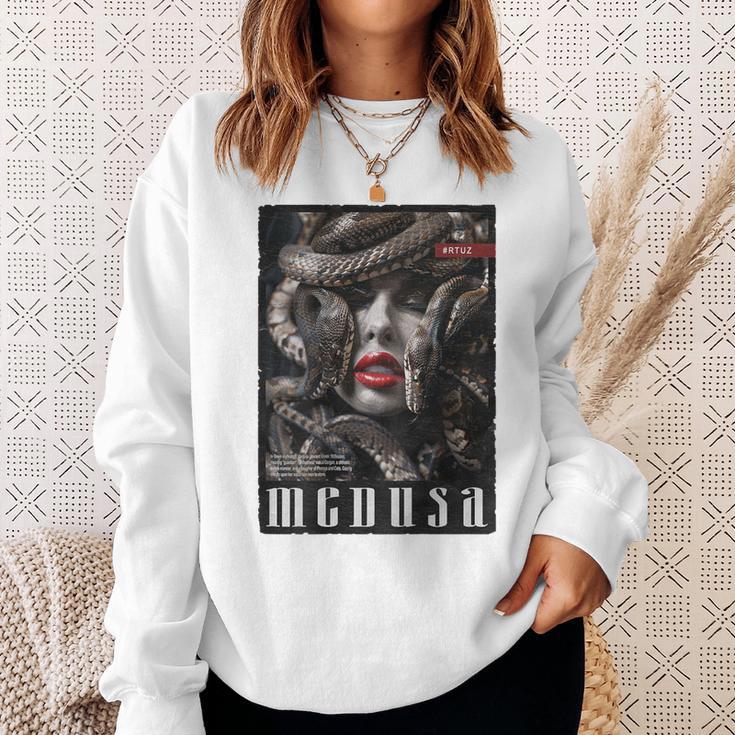 Goddess Snake Greek Mythology Backprint Medusa Sweatshirt Geschenke für Sie