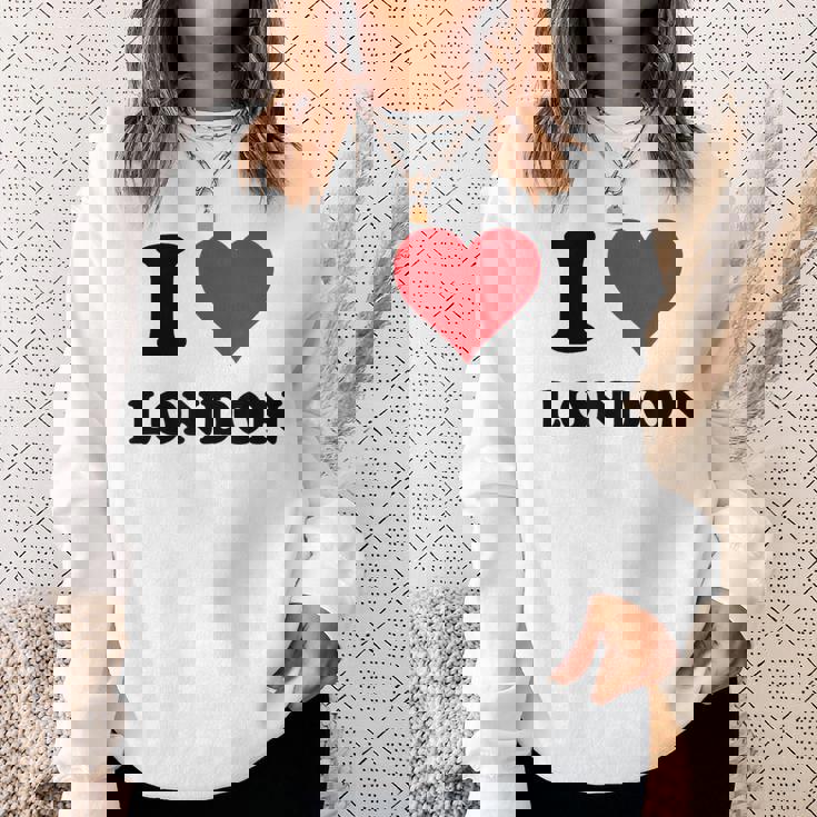 I Heart London Nombre I Love Cosas Personalizadas Camisa de entrenamiento Regalos para ella