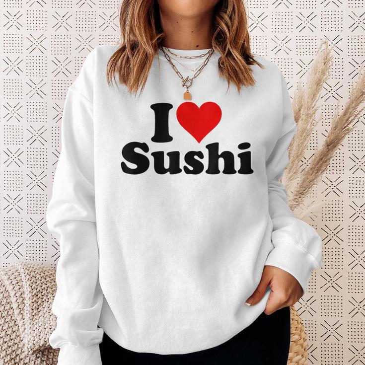 Japanese Food I Love Heart Sushi Sweatshirt Geschenke für Sie