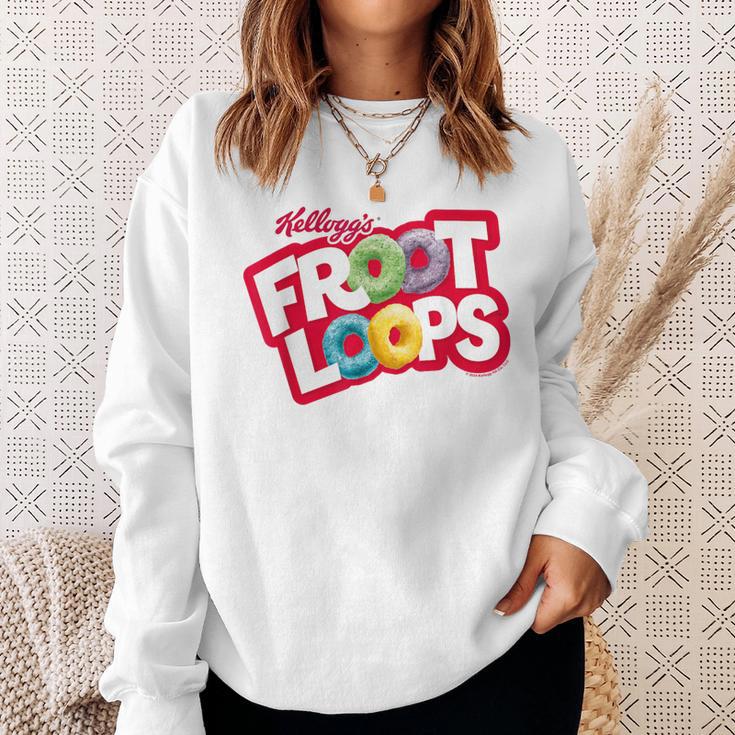 Kellogg's Froot Loops Breakfast Cereal Logo Blue Sweatshirt Geschenke für Sie