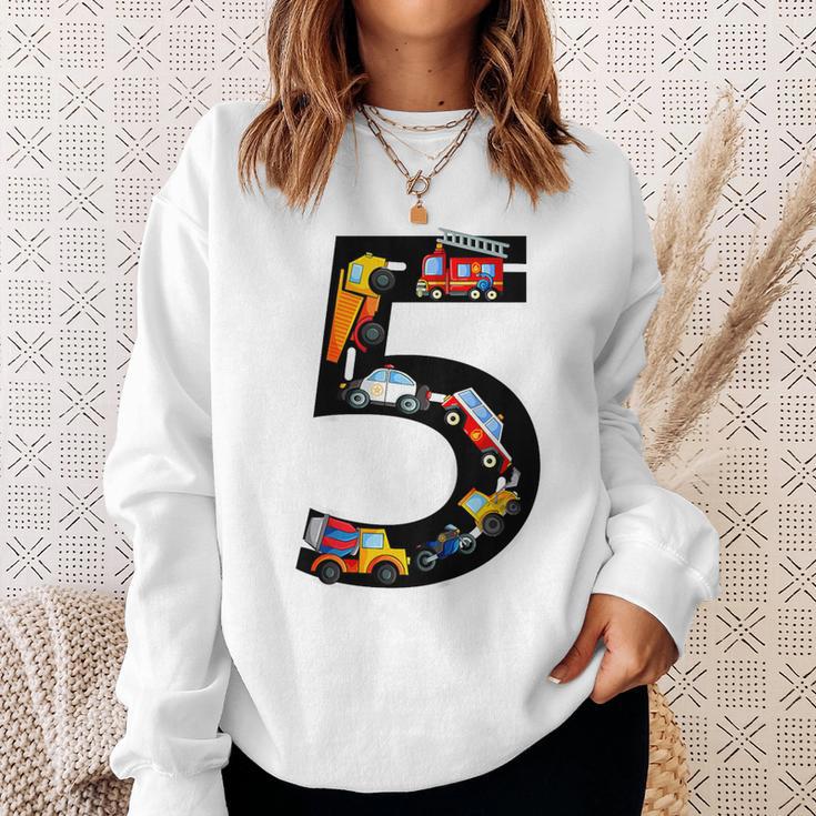 Kinder Geburtstags 5 Jahre Fahrzeuge Jungen 5 Geburtstag Sweatshirt Geschenke für Sie