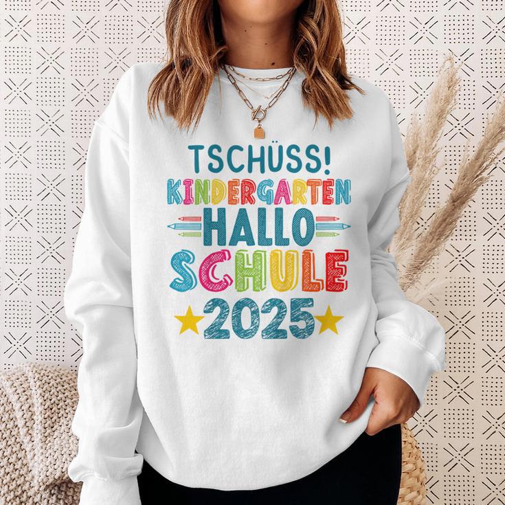 Kinder Tschüss Kindergarten Hallo Schule 2025 Lustig Kita Abgänger Sweatshirt Geschenke für Sie