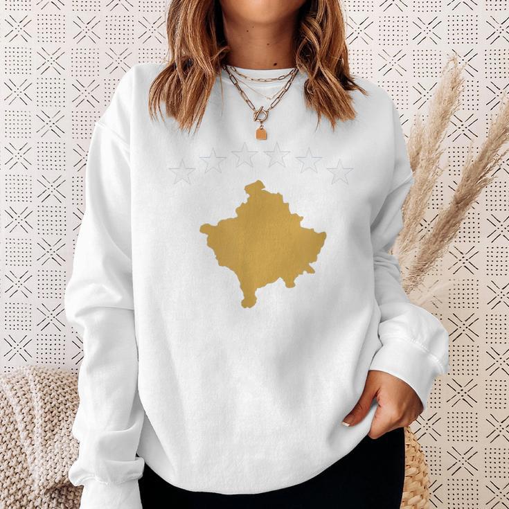 Kosovo Flag Nation Cosovaria Supporter Kosovo Blue Sweatshirt Geschenke für Sie