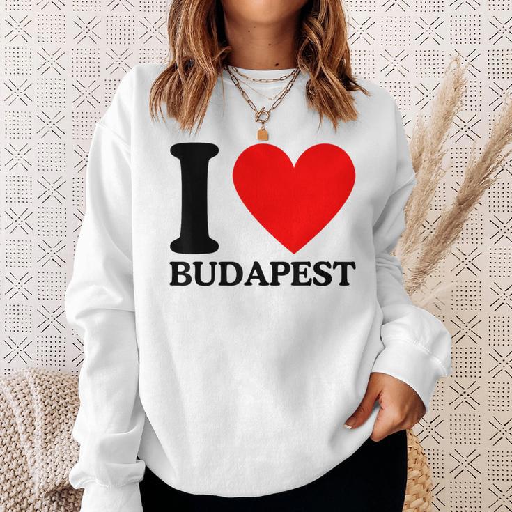 With I Love Budapest Motif Sweatshirt Geschenke für Sie