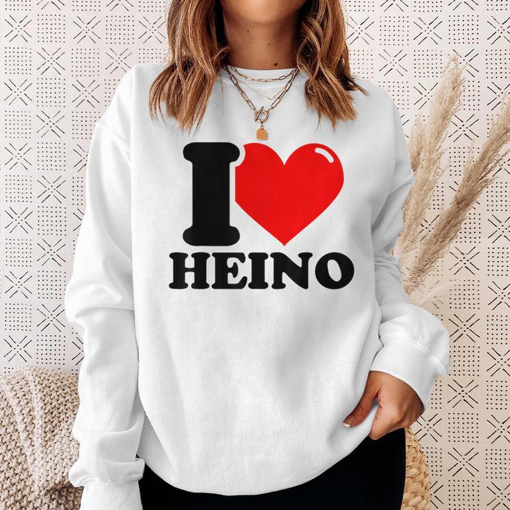 I Love Heino Gray Sweatshirt Geschenke für Sie