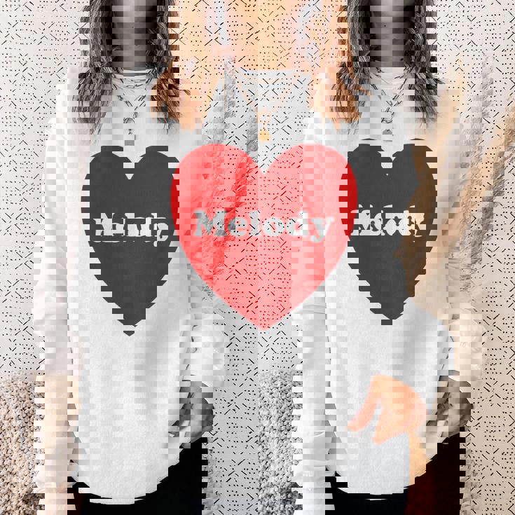 I Love Melody Heart Cute Melody Nombre Camisa de entrenamiento Regalos para ella
