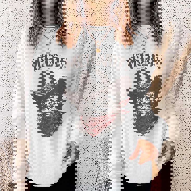 Meowdy Cat Cowboy Cat Country Western Cat Sweatshirt Gifts for Her