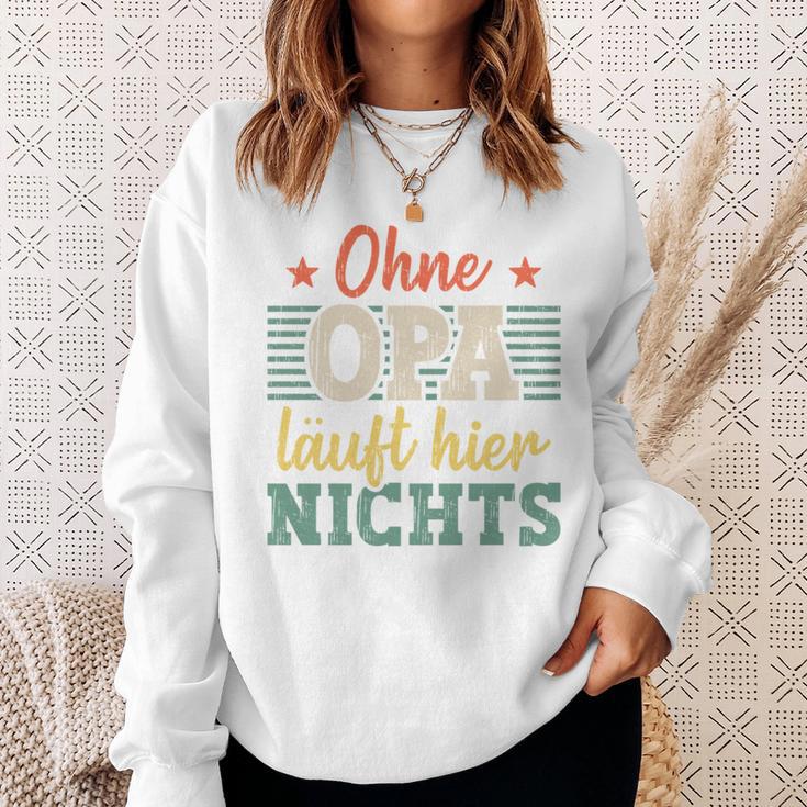 Ohne Opa Läuft Hier Nichts Bester Opa Long-Sleeved Sweatshirt Geschenke für Sie