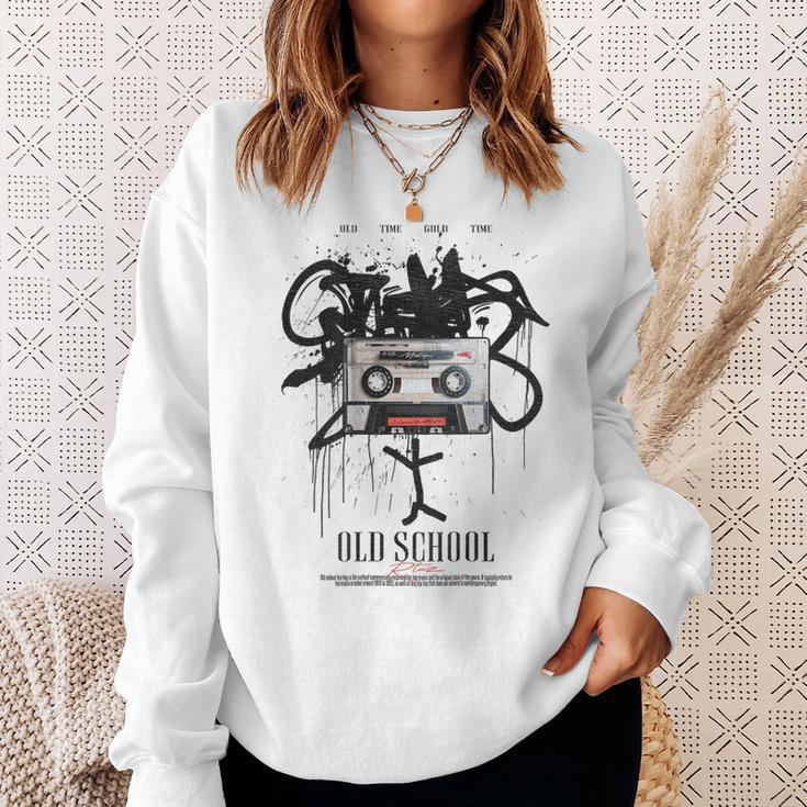 Old School Backprint Music Tapeintage Mixtape Cassette Sweatshirt Geschenke für Sie