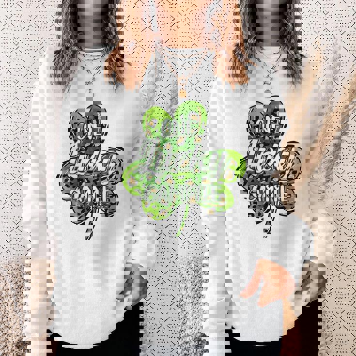 One Lucky Gammie Irish Shamrocks St Patrick's Day Sweatshirt Gifts for Her