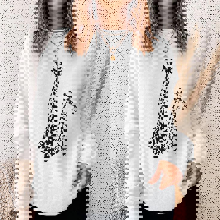 Paire De Girafe En Noir Et Blanc Pour Les Amateurs De Girafe Sweater e Cadeaux pour elle