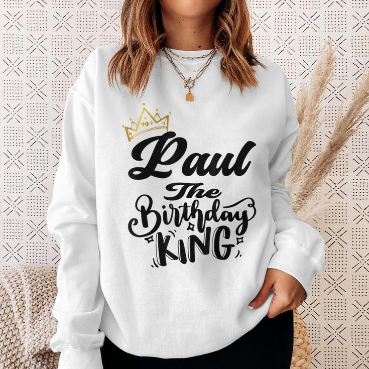 Paul The Birthday King Happy Birthday Boys Nager Gray Sweatshirt Geschenke für Sie