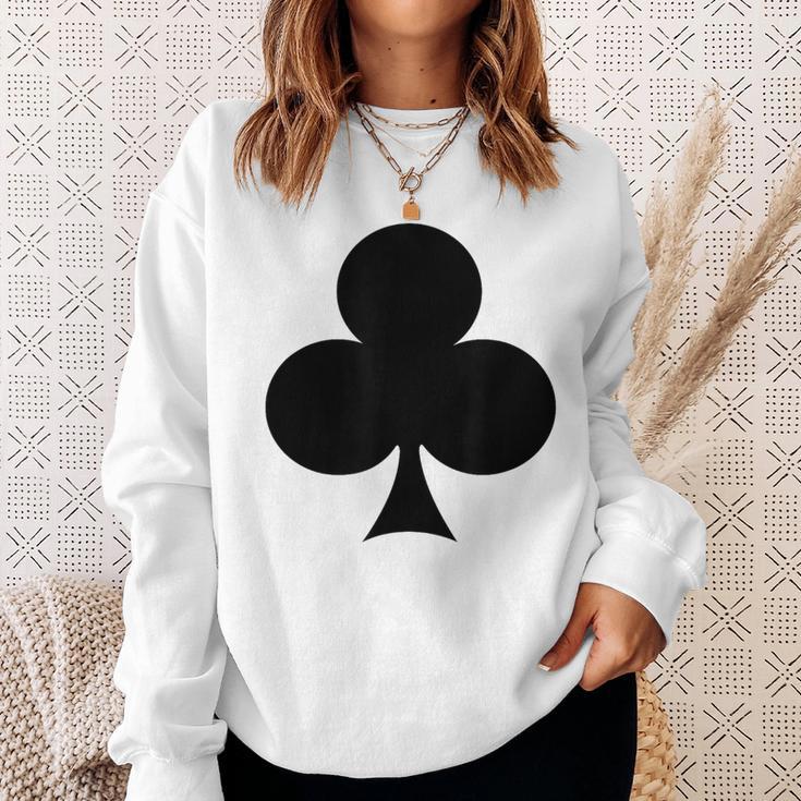 Playing Card Cross Heart Checked Spades Carnival Group Costume Card S Sweatshirt Geschenke für Sie