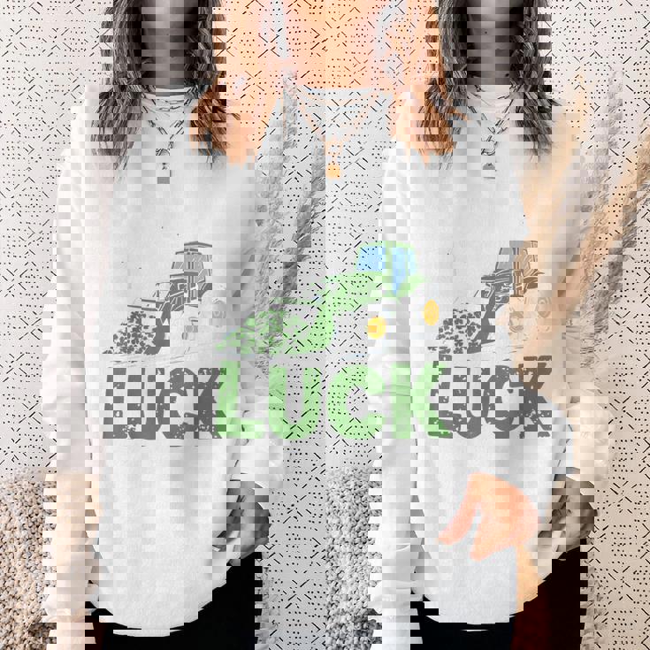 Pushing My Luck Tractor St Patrick Day Toddler Boy Men Sweatshirt Gifts for Her